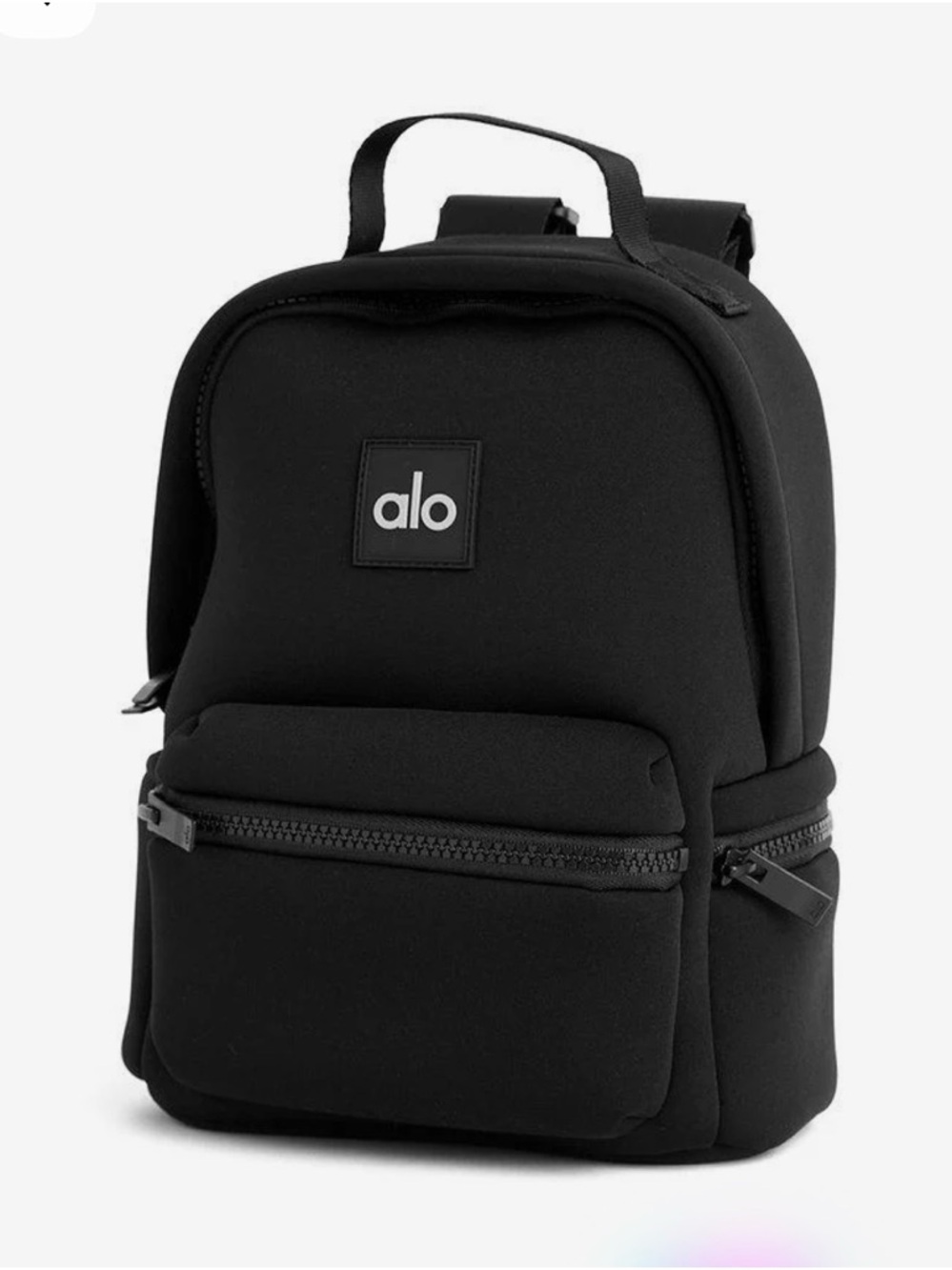 ALO Yoga Black Backpack with Front Zip Pocket